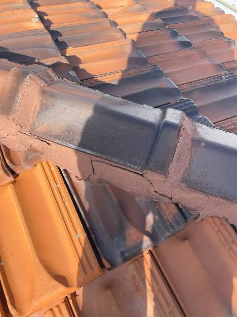 Roof repointing Adelaide — cracked pointing and deteriorating ridge capping repairs, Adelaide, Australia